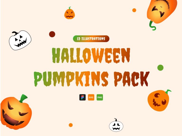 Halloween Pumpkins Illustration Pack