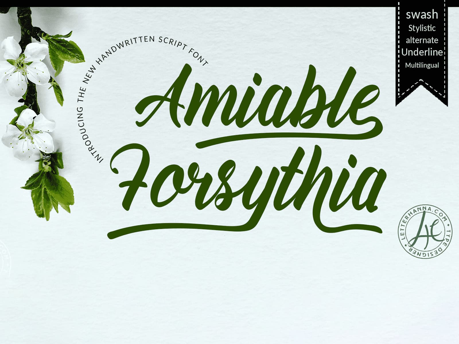 Amiable Forsythia Font