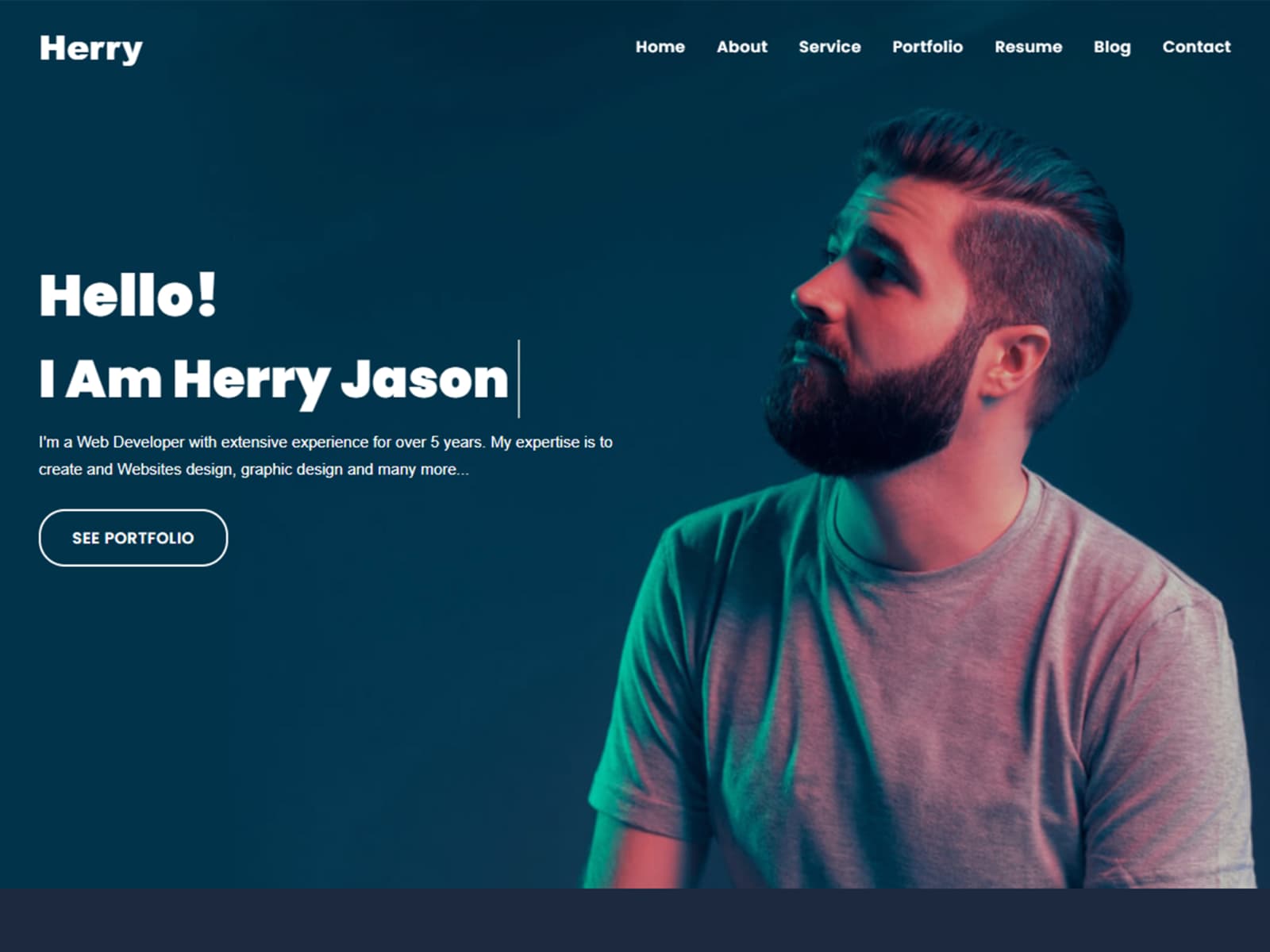 Herry Personal Portfolio Resume Template Ilmosys Market